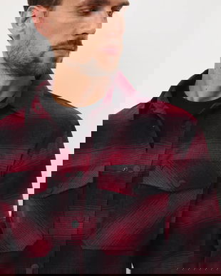 Medicine camasa din bumbac culoarea bordo, cu guler clasic, relaxed