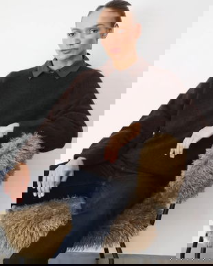 Medicine pulover culoarea maro