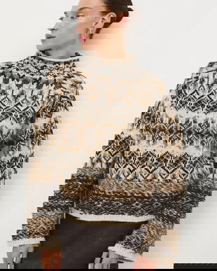 Medicine pulover din amestec de lana călduros, cu turtleneck