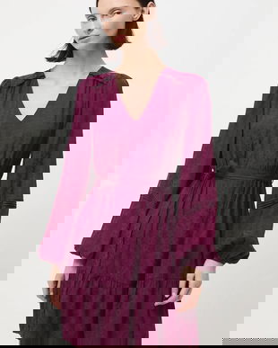 Medicine rochie culoarea bordo, mini, evazati