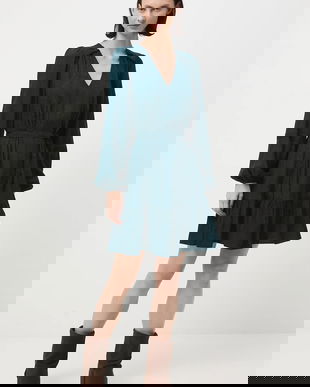 Medicine rochie culoarea verde, mini, evazati