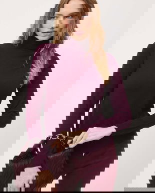 Medicine pulover culoarea bordo, light, cu guler