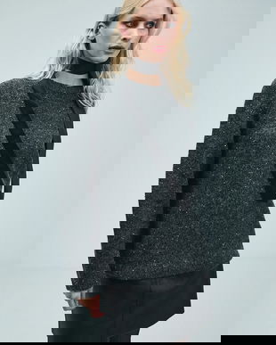 Medicine pulover culoarea gri, călduros