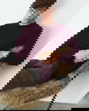 Medicine pulover culoarea bordo