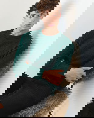 Medicine pulover culoarea verde