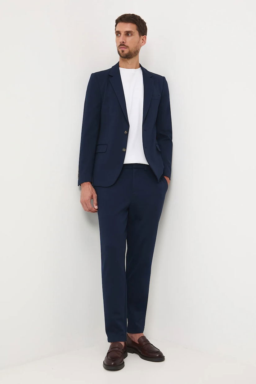 Medicine pantaloni culoarea albastru marin, drept