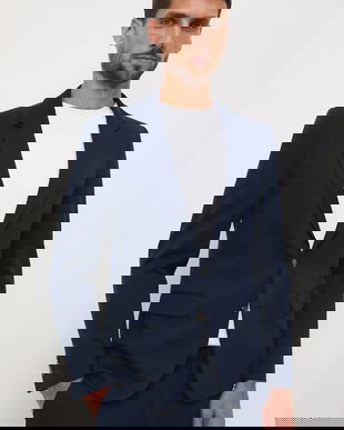 Medicine sacou culoarea albastru marin