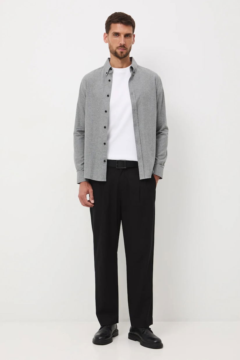 Medicine camasa culoarea gri, cu guler button-down, slim