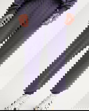 Pangaia pantaloni de trening din bumbac culoarea violet, uni, 10000295