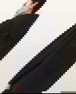 AllSaints hanorac de bumbac CRANEO culoarea negru, cu glugă, cu imprimeu, W064JD