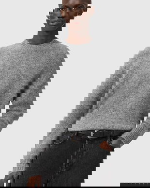 AllSaints pulover din amestec de mohair COBY culoarea gri, M005KD