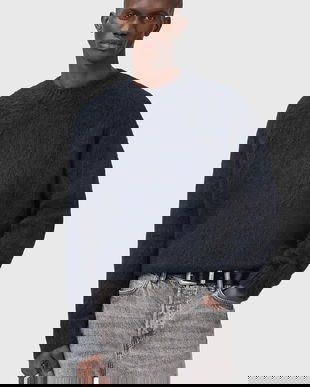 AllSaints pulover din amestec de mohair COBY culoarea negru, M005KD