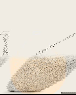 AllSaints geantă de lână MADEA culoarea bej, W221XD