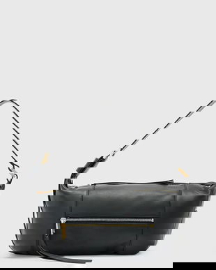 AllSaints poșetă de piele VEGA culoarea negru, W195XD