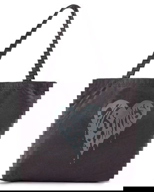 AllSaints geantă de bumbac TRIPP culoarea gri, M137XD