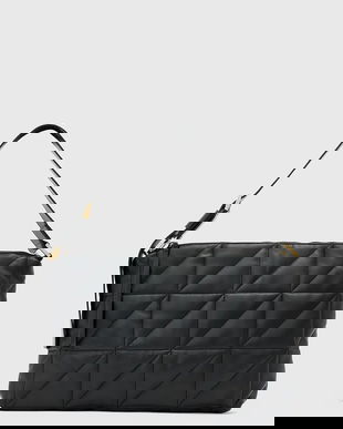 AllSaints poșetă de piele EDBURY culoarea negru, W345XD