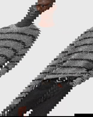 AllSaints pulover din amestec de lână DISSOLVED culoarea gri, M003KD