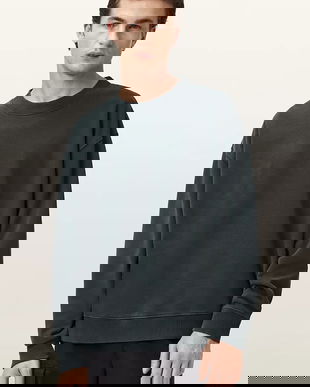 AllSaints hanorac de bumbac MILO culoarea gri, cu imprimeu, M008ND