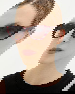 Moschino ochelari de soare culoarea bordo, MOS197/S