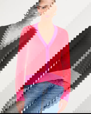 FROM FUTURE cardigan din cașmir culoarea roșu, light, WPC00884