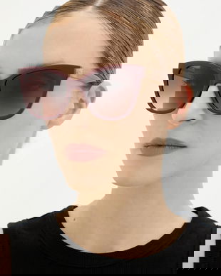 Love Moschino ochelari de soare culoarea bordo, MOL097/S