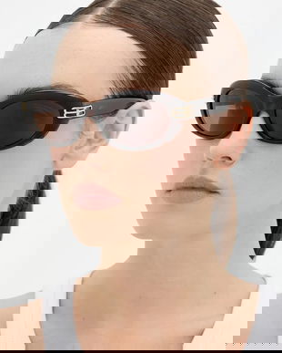 Balenciaga ochelari de soare culoarea maro, BB0431S