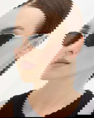 Saint Laurent ochelari de soare culoarea auriu, SL 830