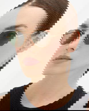 Saint Laurent ochelari de soare culoarea auriu, SL 97