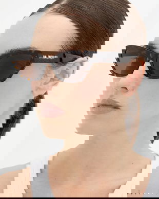 Balenciaga ochelari de soare culoarea maro, BB0447S