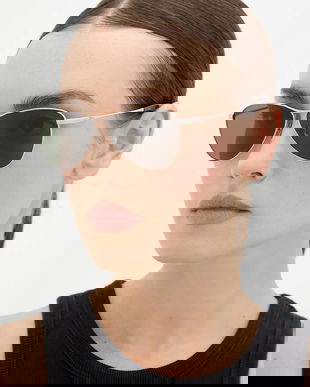 Saint Laurent ochelari de soare VESPER culoarea argintiu, SL 831