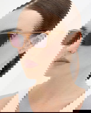 Saint Laurent ochelari de soare culoarea bej, SL 737 MICA THIN