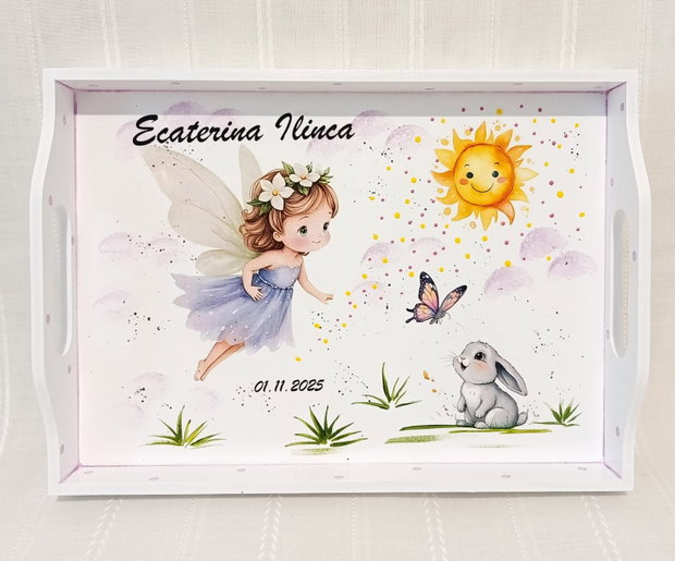 Tavita/set de mot fetita cu zânuță și iepuraș