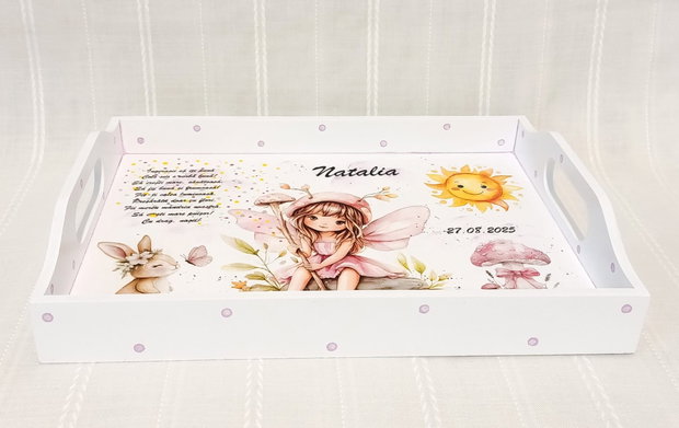 Tavita/set de mot fetita cu ciupercuță și iepuraș