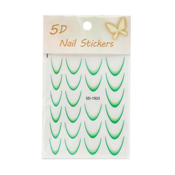 Stiker French interior cu Ombre Nail Stickers 5D, SD-1923