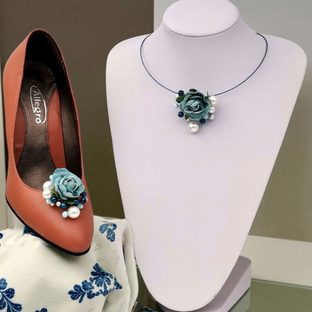 Rezervat Accesorii pentru pantofi multifunctionale - Trandafiri si Perle -3
