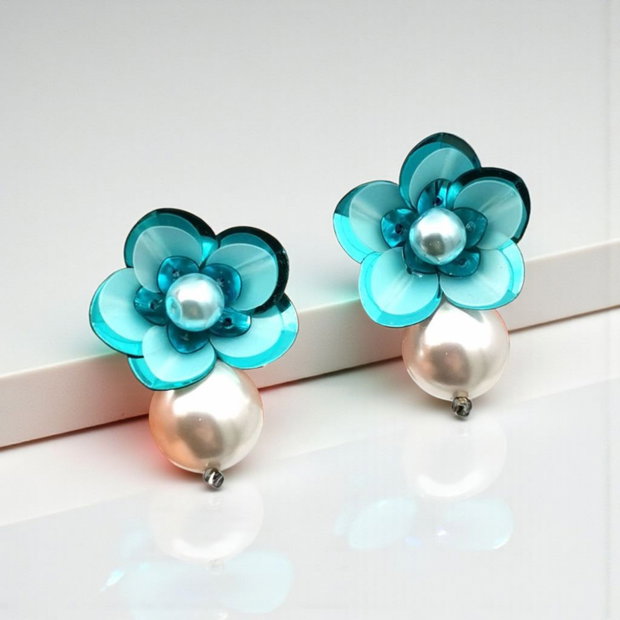 Rezervat Cercei - BLUE Glam Flowers