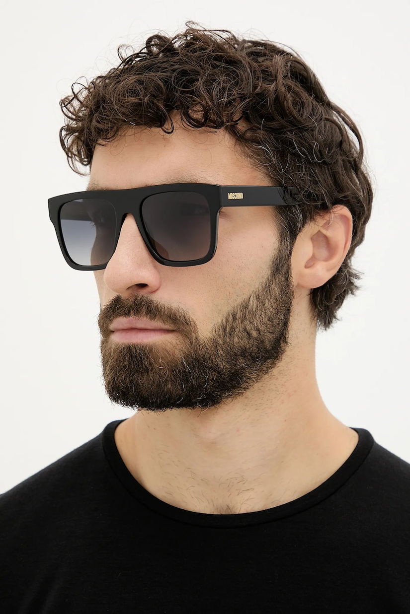 Moschino ochelari de soare culoarea negru, MOS201/S