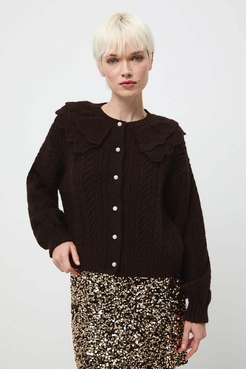 Medicine cardigan culoarea maro