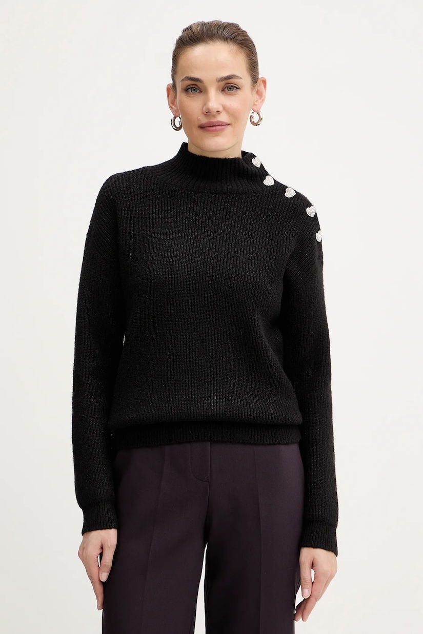 Morgan pulover din amestec de lână MSTORI culoarea gri, cu turtleneck, MSTORI