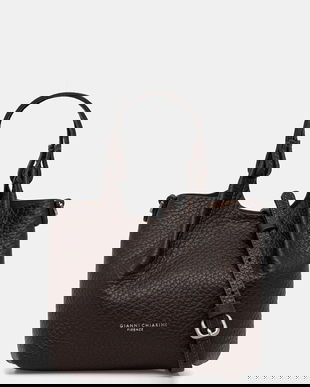 Gianni Chiarini poșetă de piele DUA culoarea argintiu, BS 9718 RNGDBL