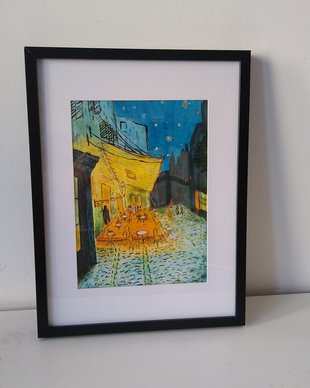 Pictura manuala Cafe Terrace By Night Van Gogh cu acrilic