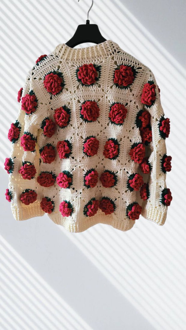 Cardigan Grădina cu Trandafiri