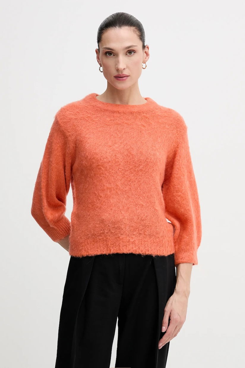 United Colors of Benetton pulover din amestec de mohair culoarea portocaliu, 1VAAD10F4