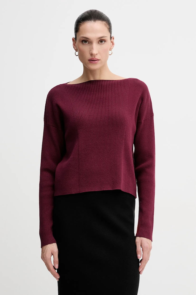 Sisley pulover din amestec de lână culoarea bordo, 1KHTL106J