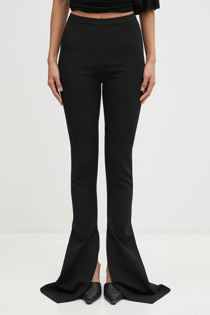 Rick Owens Lilies pantaloni Carmen culoarea negru, evazați, high waist, LI02E3331.JCVS