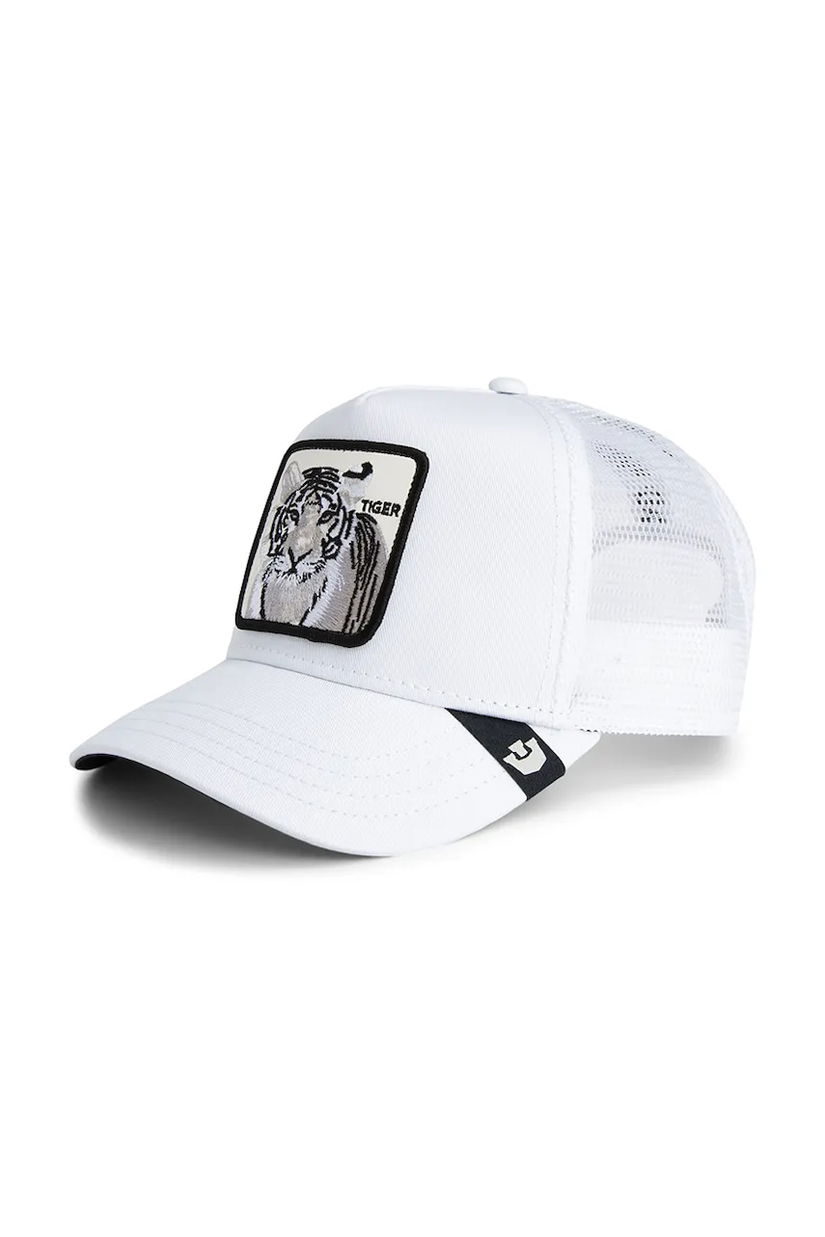 Goorin Bros șapcă de baseball din amestec de bumbac Tiger Trucker culoarea alb, 101-2460