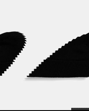 Sisley căciulă din amestec de lână culoarea negru, din tesatura uni, 122HM0502