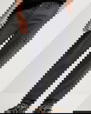 Dickies pantaloni de bumbac Millerville culoarea gri, drept, DK0A4XDU