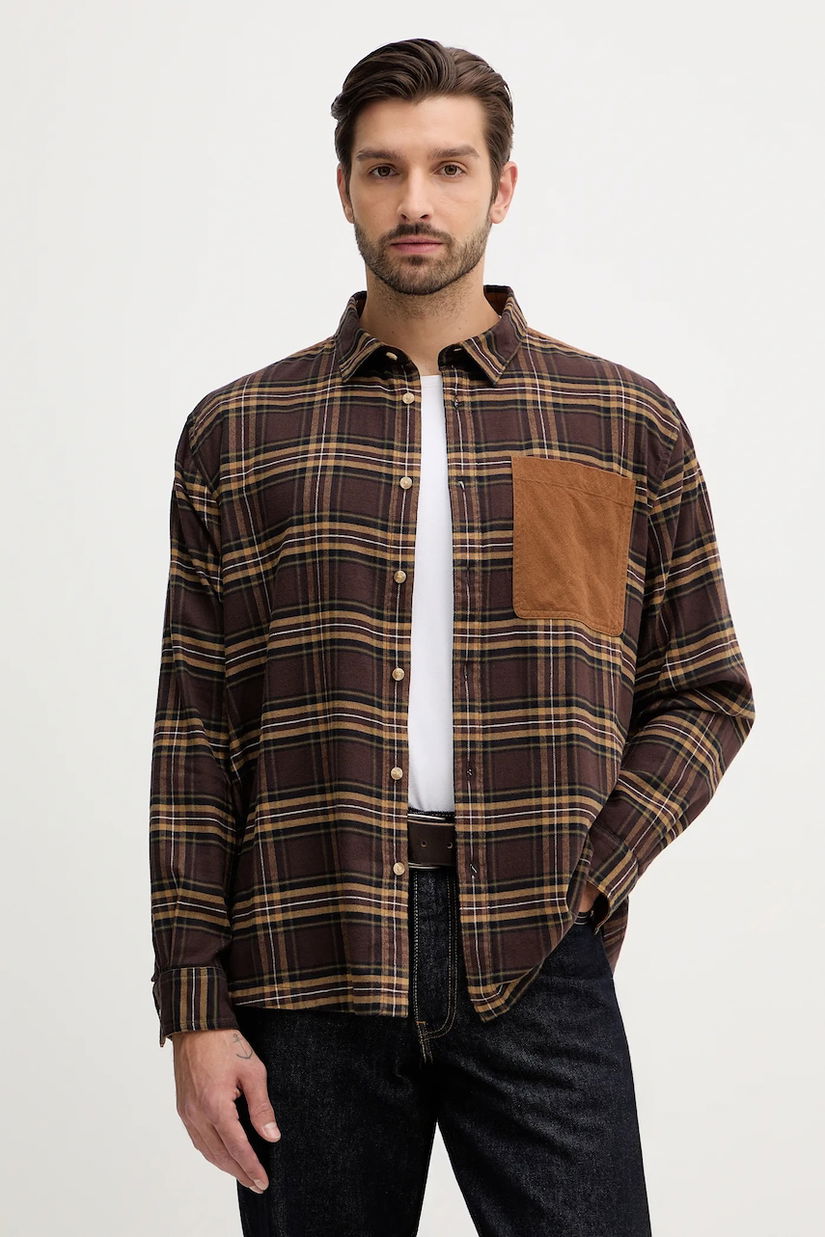 Barbour cămașă din bumbac Wolfwood OS Checked Shirt