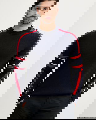 Fusalp pulover de lână Spectavia culoarea bleumarin, I2114